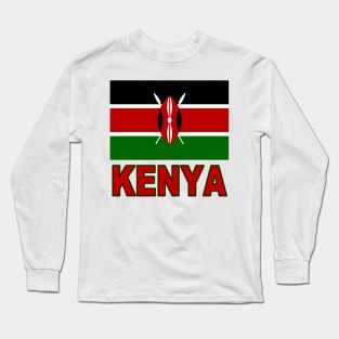 The Pride of Kenya - Kenyan Flag Design Long Sleeve T-Shirt